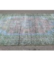 6x10 rainbow distressed rug, hand knotted Turkish rug, rug for living room, 6'2 X 10' area rug