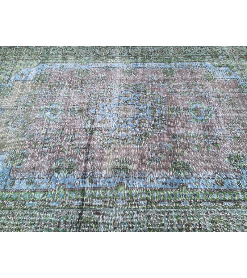 6x10 rainbow distressed rug, hand knotted Turkish rug, rug for living room, 6'2 X 10' area rug
