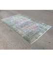 6x10 rainbow distressed rug, hand knotted Turkish rug, rug for living room, 6'2 X 10' area rug
