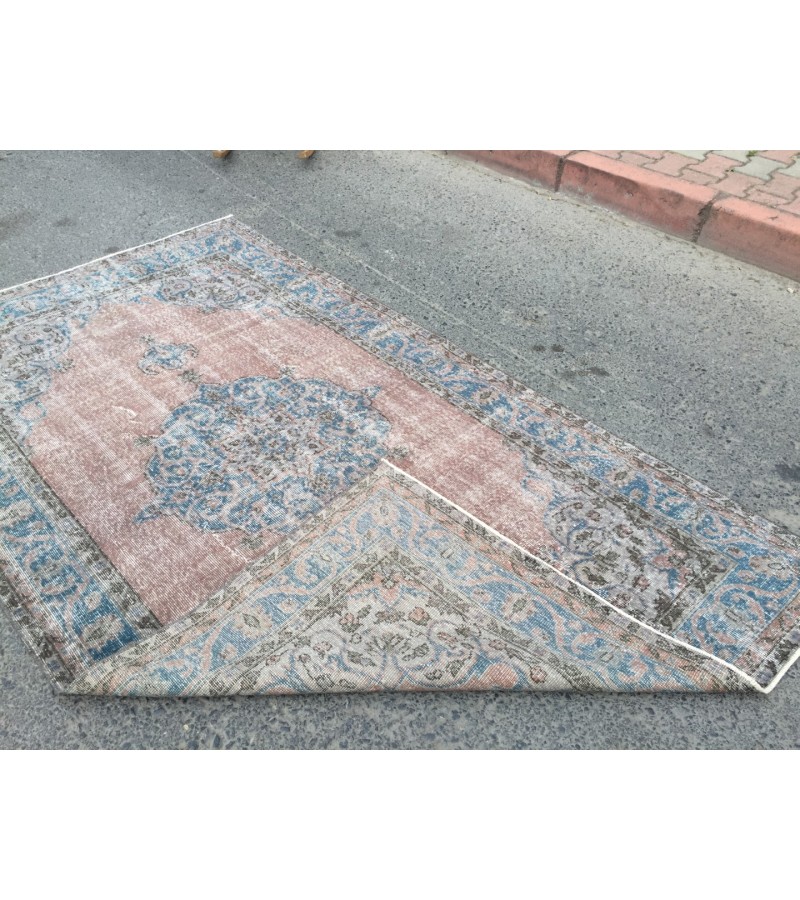 5x8 distressed dining room rug, , oriental rug,4'8 X 8'4 Handmade vintage rug