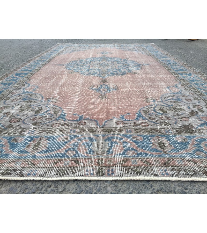 5x8 distressed dining room rug, , oriental rug,4'8 X 8'4 Handmade vintage rug