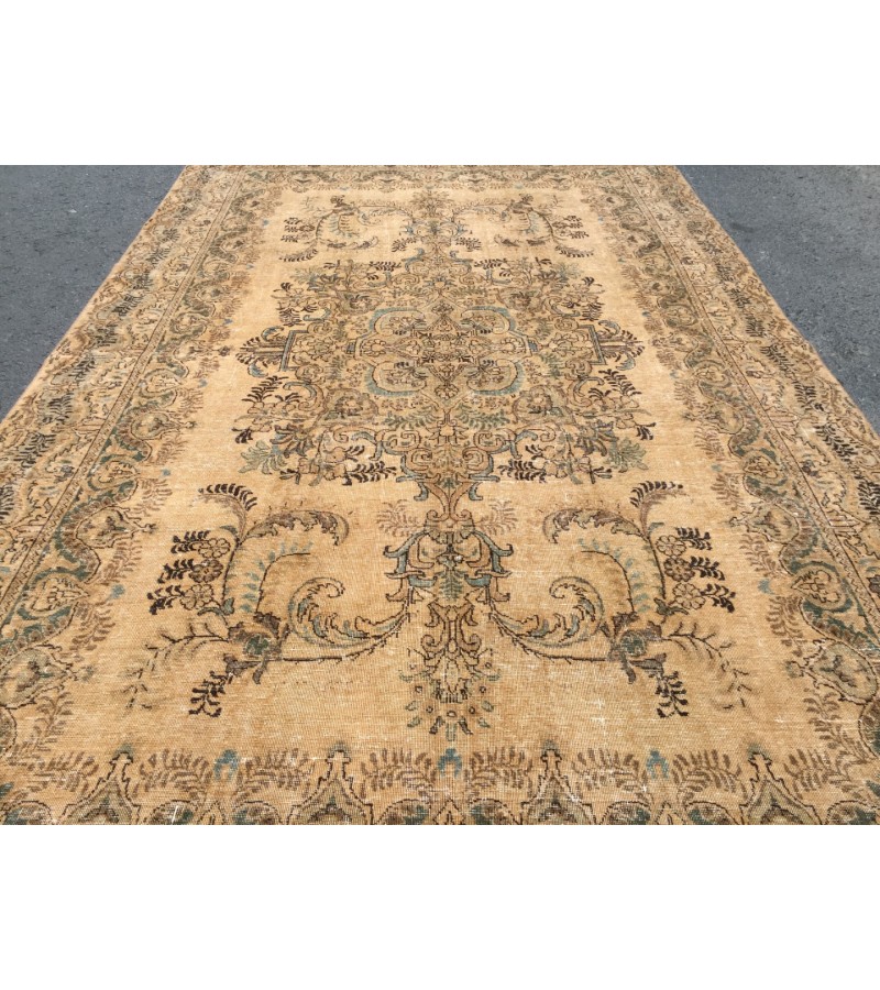 7x12 rug for living room , oversize Turkish rug, 7'3 X 12'2 woven rug