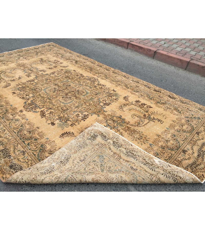7x12 rug for living room , oversize Turkish rug, 7'3 X 12'2 woven rug