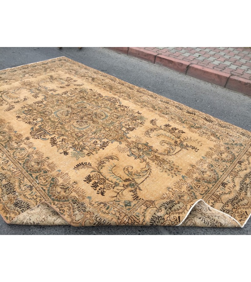 7x12 rug for living room , oversize Turkish rug, 7'3 X 12'2 woven rug