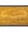 5x9 retro bedroom rug , dining room rug, 5'5 X 9' yellow brown rug