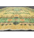 7x11 handmade yellow green rug, , Vintage rug , 7'1 X 10'10 Bedroom Rug , Turkish Rug