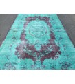 6x10 distressed teal area rug, teal Rug, 6' X 10' Living Room Rug, Oriental rug