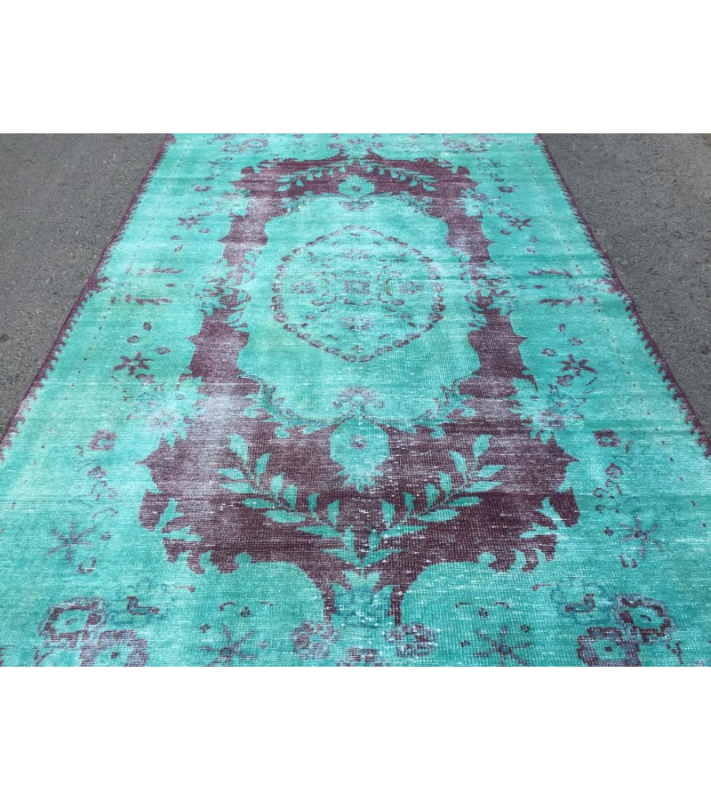 6x10 distressed teal area rug, teal Rug, 6' X 10' Living Room Rug, Oriental rug