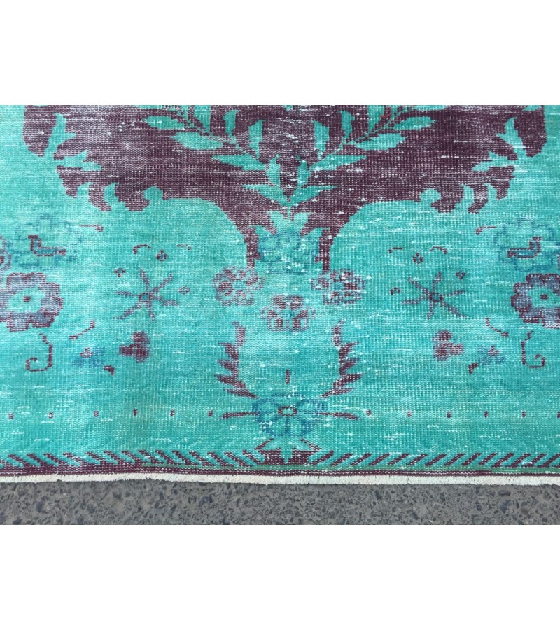 6x10 distressed teal area rug, teal Rug, 6' X 10' Living Room Rug, Oriental rug