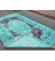 6x10 distressed teal area rug, teal Rug, 6' X 10' Living Room Rug, Oriental rug 