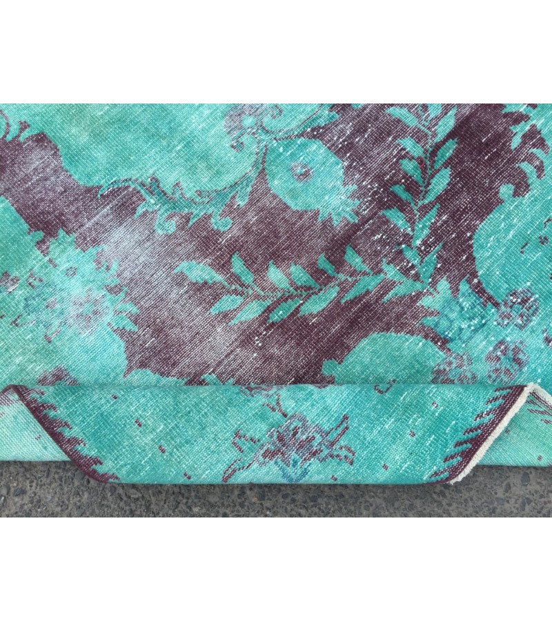 6x10 distressed teal area rug, teal Rug, 6' X 10' Living Room Rug, Oriental rug