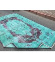 6x10 distressed teal area rug, teal Rug, 6' X 10' Living Room Rug, Oriental rug