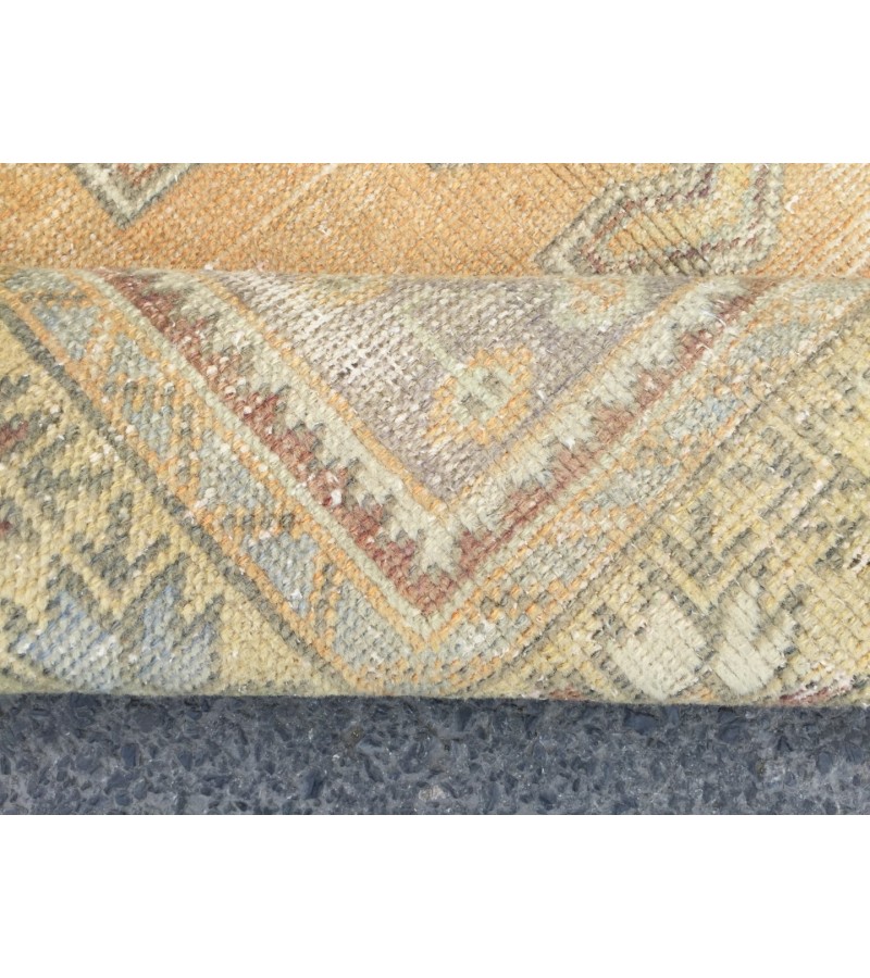 4x8 retro entryway rug, geometric kitchen rug, 3'11 X 8'1 Handmade rug