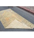 4x8 retro entryway rug, geometric kitchen rug, 3'11 X 8'1 Handmade rug