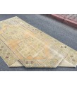 4x8 retro entryway rug, geometric kitchen rug, 3'11 X 8'1 Handmade rug