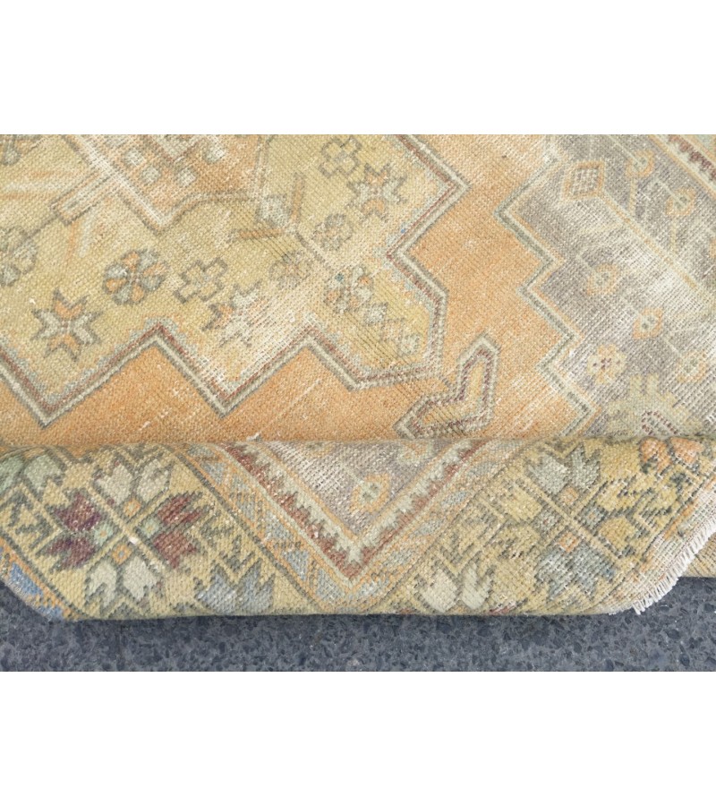 4x8 retro entryway rug, geometric kitchen rug, 3'11 X 8'1 Handmade rug