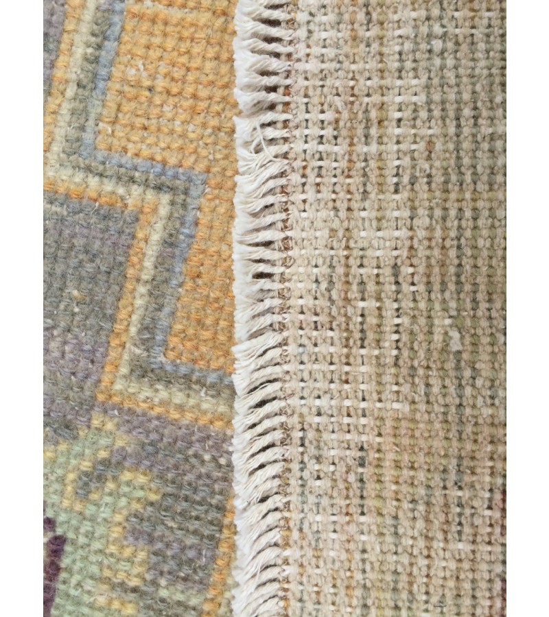 4x8 retro entryway rug, geometric kitchen rug, 3'11 X 8'1 Handmade rug