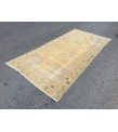 4x8 retro entryway rug, geometric kitchen rug, 3'11 X 8'1 Handmade rug