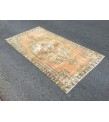 4x8 rustic dining room rug, orange kitchen rug,4'2 X 7'10 Handmade rug