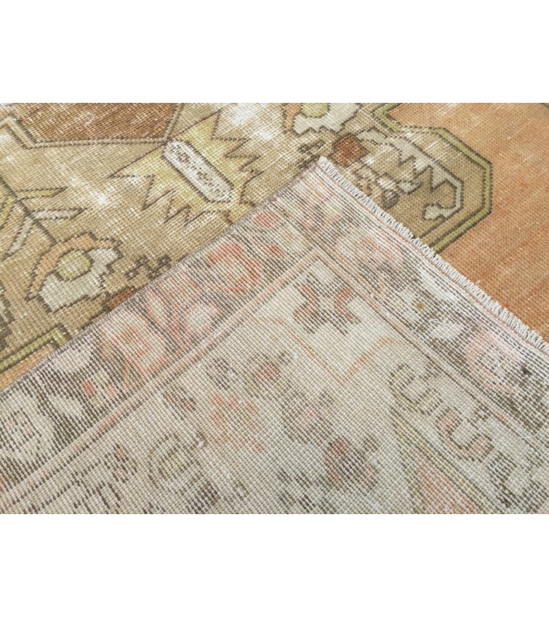 4x8 rustic dining room rug, orange kitchen rug,4'2 X 7'10 Handmade rug