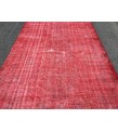 6x9 Red Living room rug, faded woven rug, 5'8 X 9'1 Turkish rug