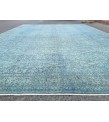 9x13 Pastel Handmade Rug , oversize area rug , 8'9 X 13' living room rug , blue teal rug