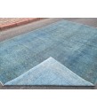 9x13 Pastel Handmade Rug , oversize area rug , 8'9 X 13' living room rug , blue teal rug