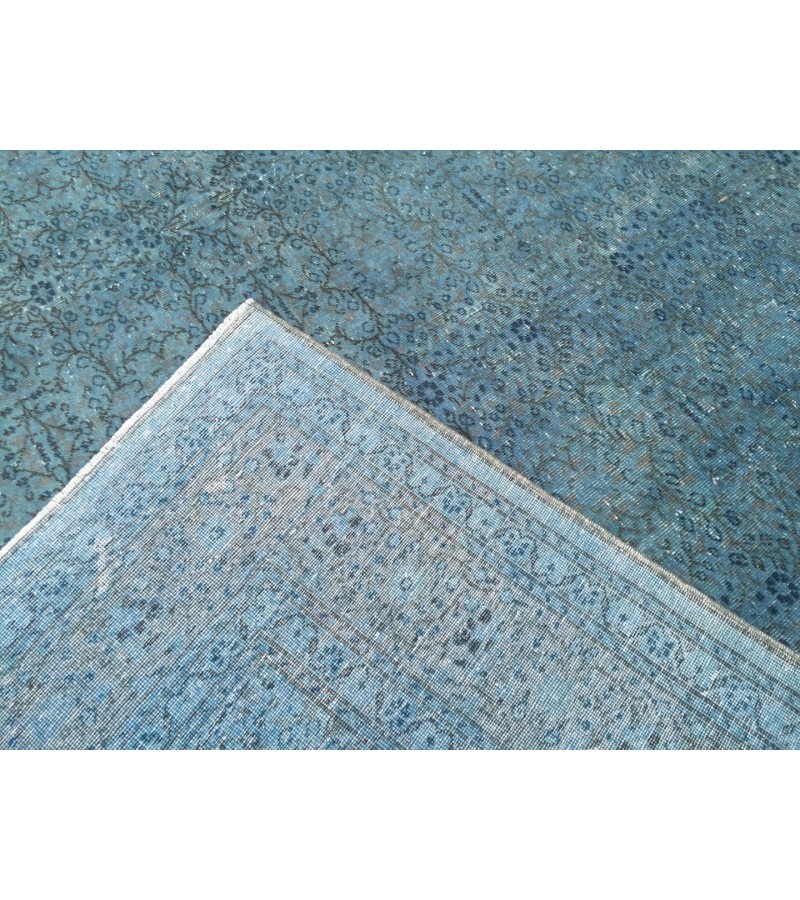 9x13 Pastel Handmade Rug , oversize area rug , 8'9 X 13' living room rug , blue teal rug