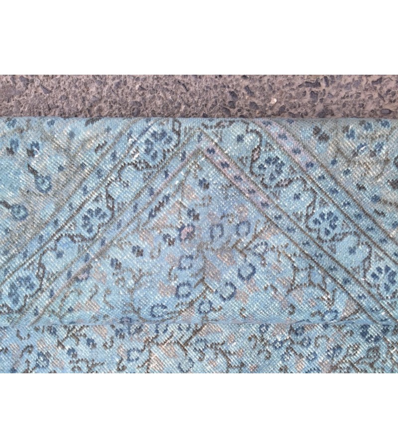 9x13 Pastel Handmade Rug , oversize area rug , 8'9 X 13' living room rug , blue teal rug