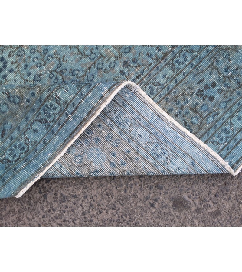 9x13 Pastel Handmade Rug , oversize area rug , 8'9 X 13' living room rug , blue teal rug