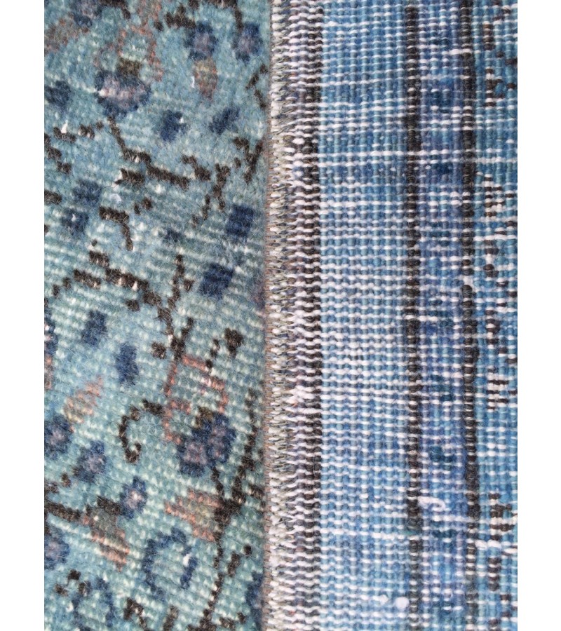 9x13 Pastel Handmade Rug , oversize area rug , 8'9 X 13' living room rug , blue teal rug