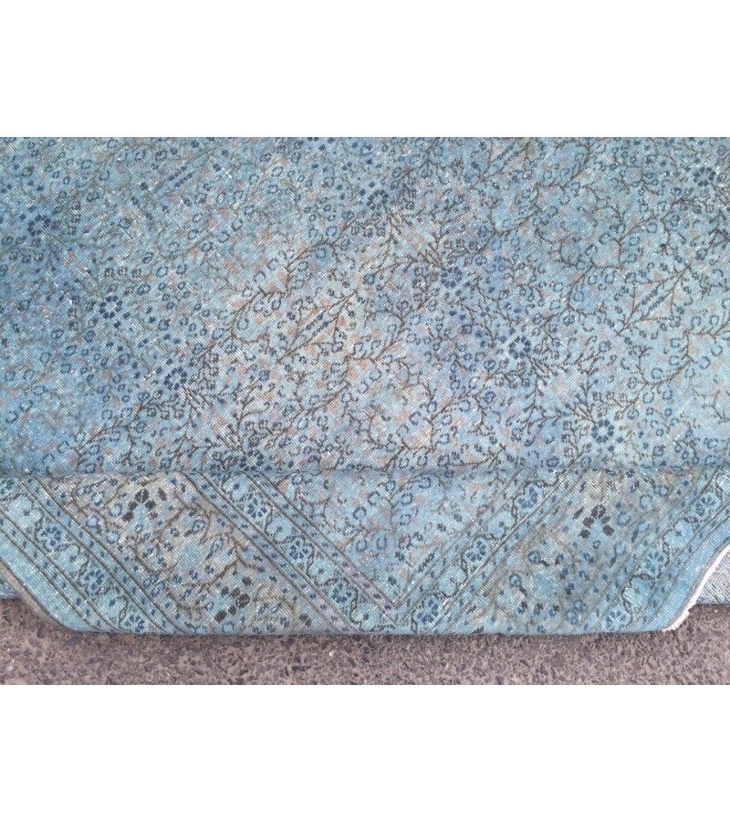 9x13 Pastel Handmade Rug , oversize area rug , 8'9 X 13' living room rug , blue teal rug