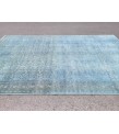 9x13 Pastel Handmade Rug , oversize area rug , 8'9 X 13' living room rug , blue teal rug