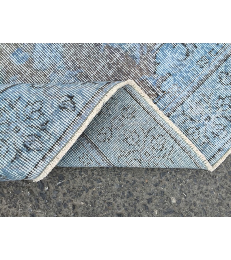 7x10 retro dining room rug, distressed rug, area rug, 6'9 X 10'1 wool rug