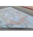 7x10 retro dining room rug, distressed rug, area rug, 6'9 X 10'1 wool rug