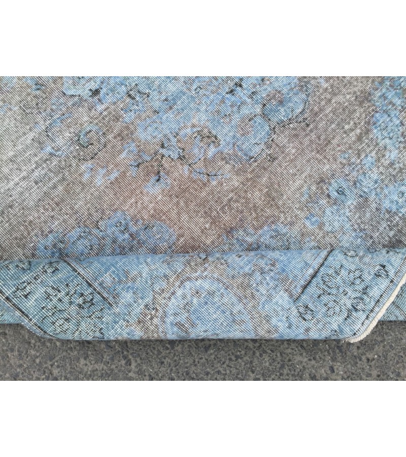 7x10 retro dining room rug, distressed rug, area rug, 6'9 X 10'1 wool rug