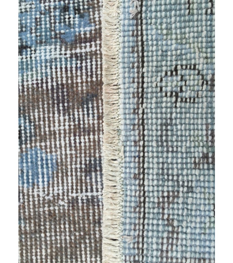 7x10 retro dining room rug, distressed rug, area rug, 6'9 X 10'1 wool rug