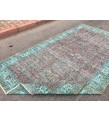 5x10 rug for living room, faded vintage rug , retro Rug ,5'5 X 9'9 Hand Woven Rug