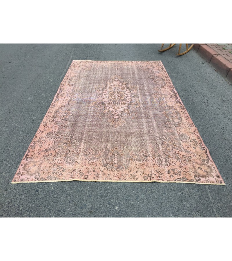 6x9 Turkish Vintage rug , distressed Rug , 5'6 X 9'3 Handmade Rug