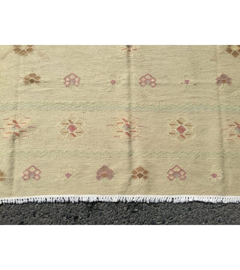 8x10 hand woven kilim, Romanian bedroom rug, flat woven rug, 7'10 X 9'10 vintage kilim