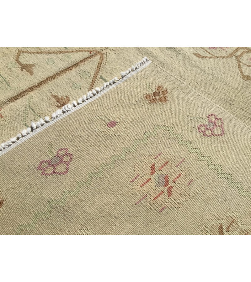 8x10 hand woven kilim, Romanian bedroom rug, flat woven rug, 7'10 X 9'10 vintage kilim