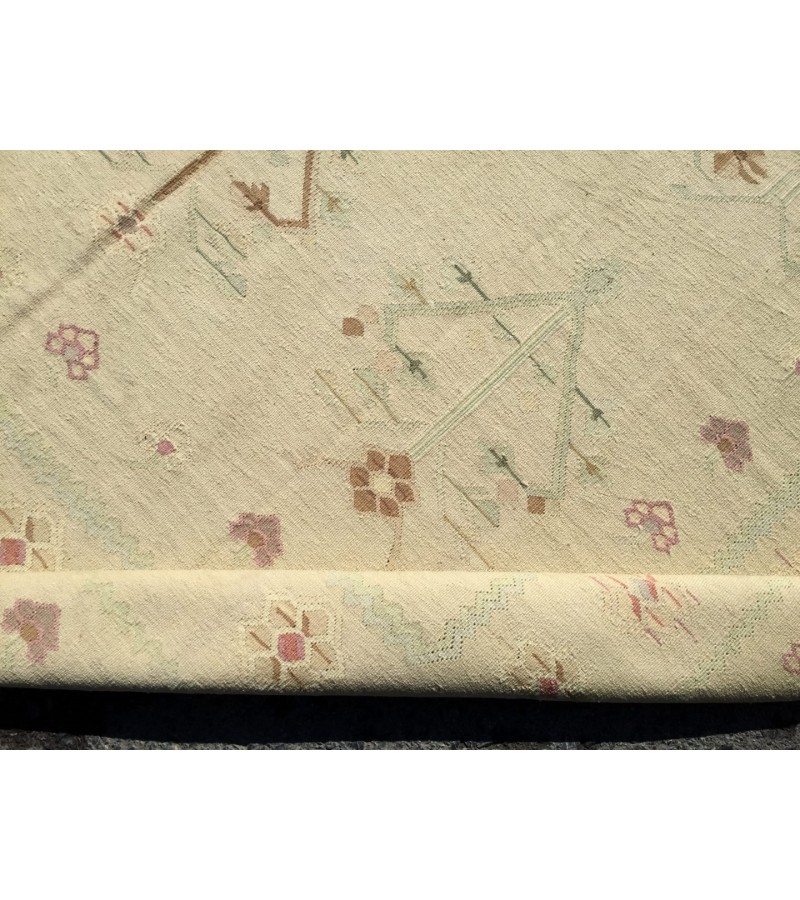 8x10 hand woven kilim, Romanian bedroom rug, flat woven rug, 7'10 X 9'10 vintage kilim