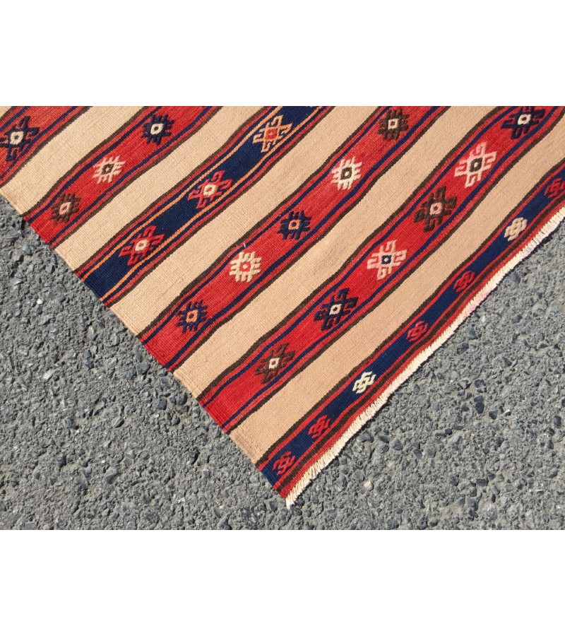 6x10 rustic bedroom kilim, retro embroidered kilim , Handmade rug , 5'7 X 9'6 area rug