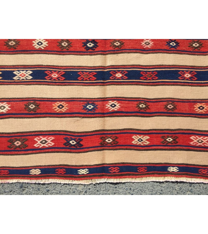 6x10 rustic bedroom kilim, retro embroidered kilim , Handmade rug , 5'7 X 9'6 area rug