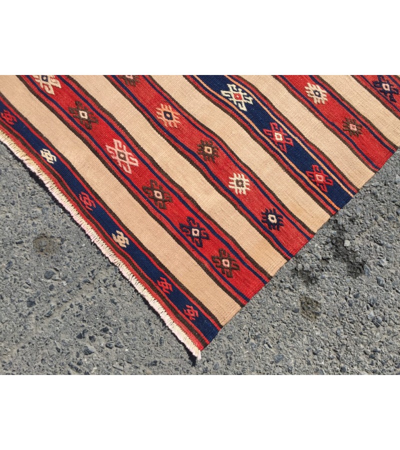 6x10 rustic bedroom kilim, retro embroidered kilim , Handmade rug , 5'7 X 9'6 area rug
