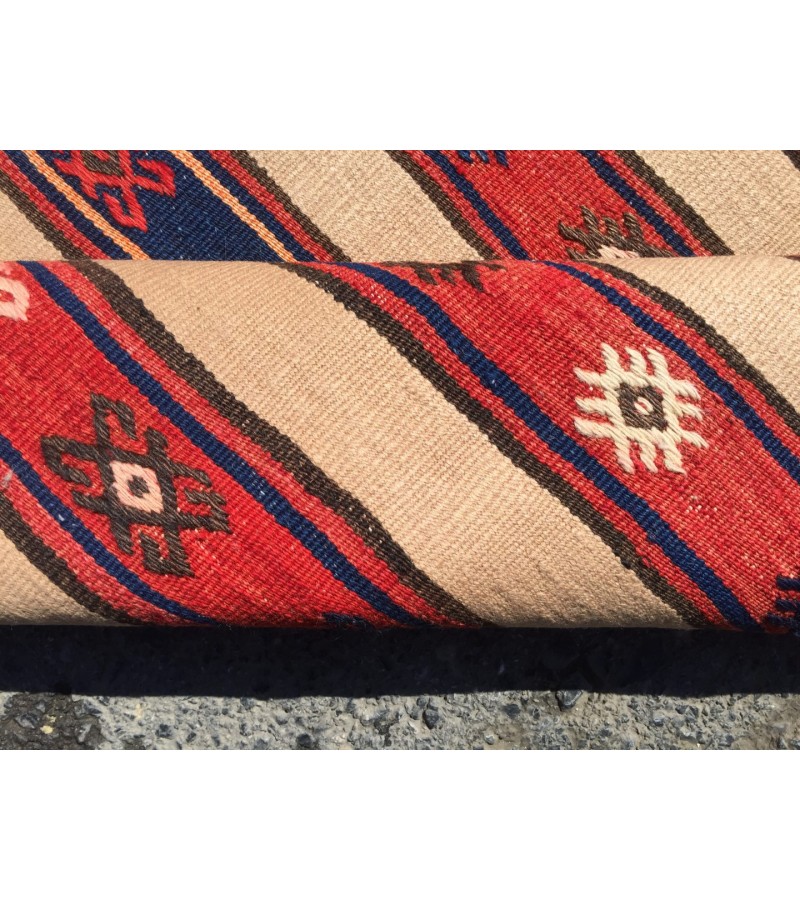 6x10 rustic bedroom kilim, retro embroidered kilim , Handmade rug , 5'7 X 9'6 area rug