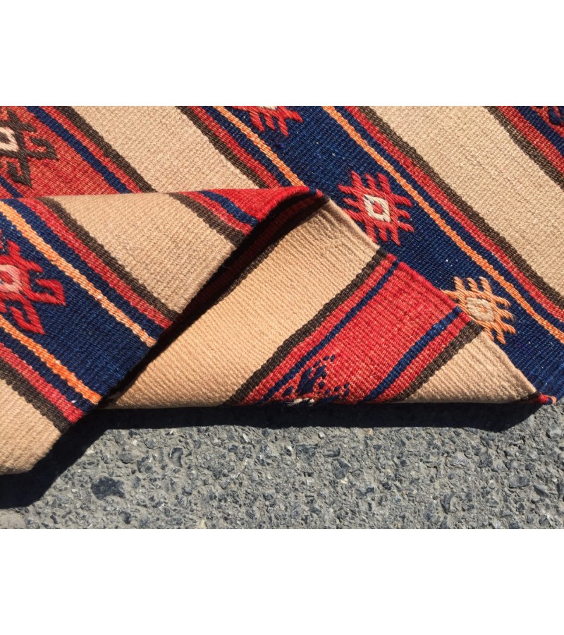 6x10 rustic bedroom kilim, retro embroidered kilim , Handmade rug , 5'7 X 9'6 area rug