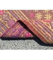 6x11 hand woven rainbow embroidered kilim rug, wool boho kilim, 5'11 X 10'6 Turkish rug