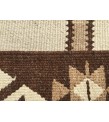 3x12 beige brown runner, Turkish runner, 3'4 x 11'7 geometric handmade runner