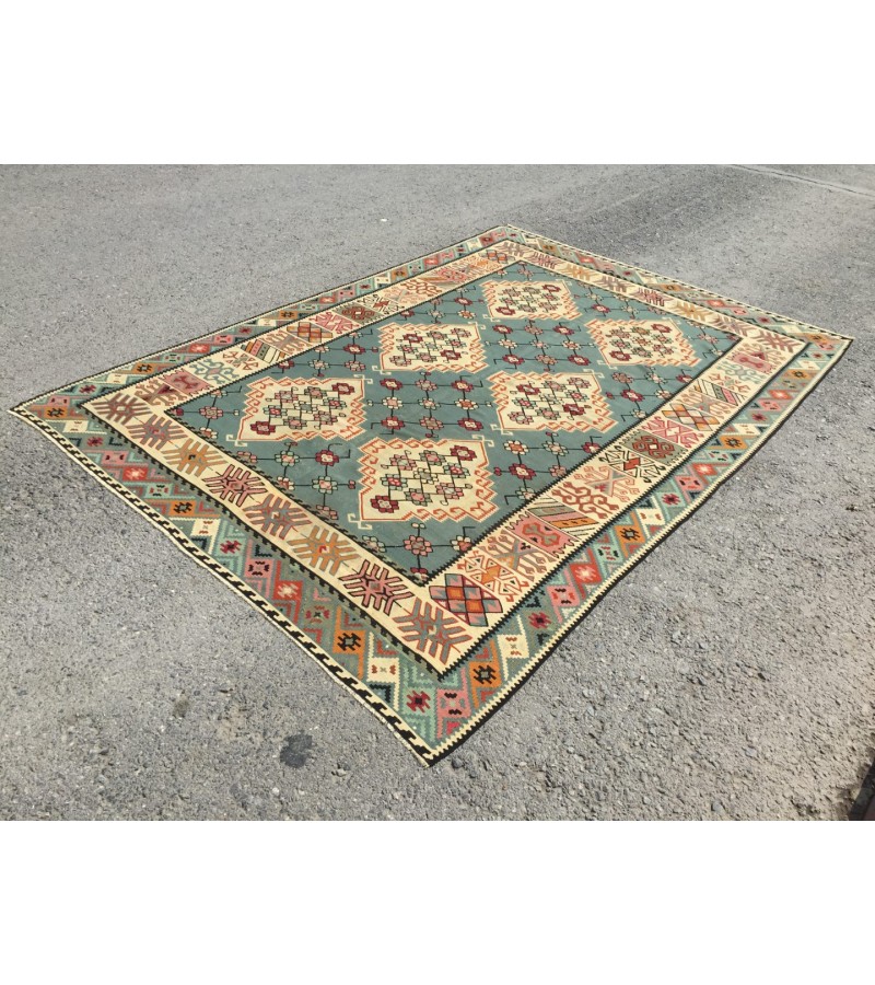 6 X 10 Feet . Turkish Anatolian Carpet , Patterned , Antique Carpet , Hand Woven Carpet , Old Middle  Village Carpet , Unrepaired Excellent Condition